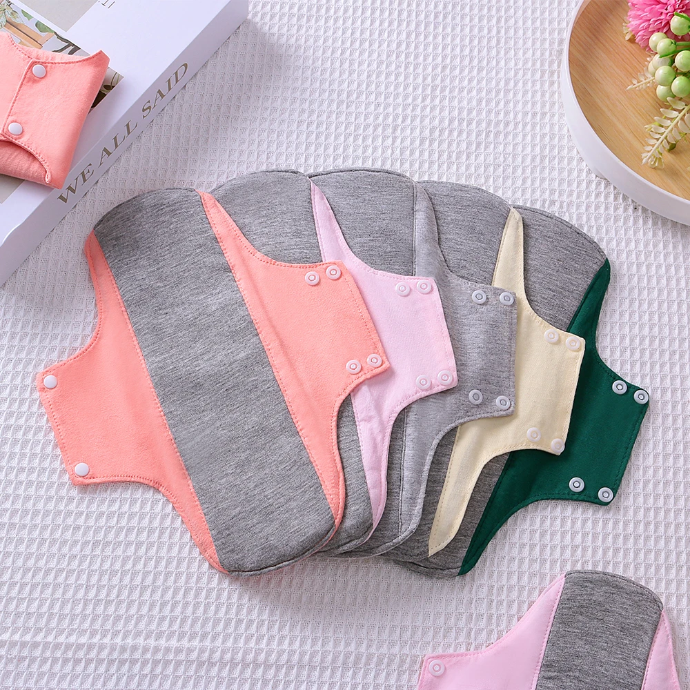 5Pcs 20x23cm Washable Reusable Sanitary Pads Absorbent Leakproof Graphene Menstrual Pads Waterproof Breathable For Postpartum