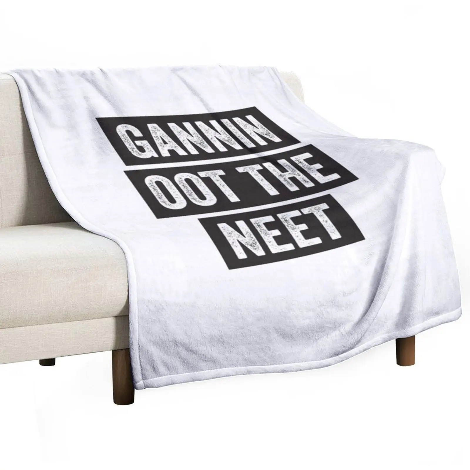 

GANNIN OOT THE NEET - Geordie slang! Accents of the UK Throw Blanket funny gift Flannel Tourist Sofa Throw Blankets