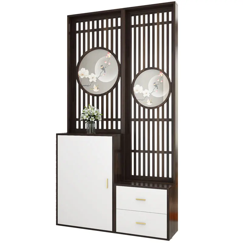 

Home screen partition Entry door block Living room Simple modern decoratin Solid wood porch cabinet Shoe cabinet Integrated