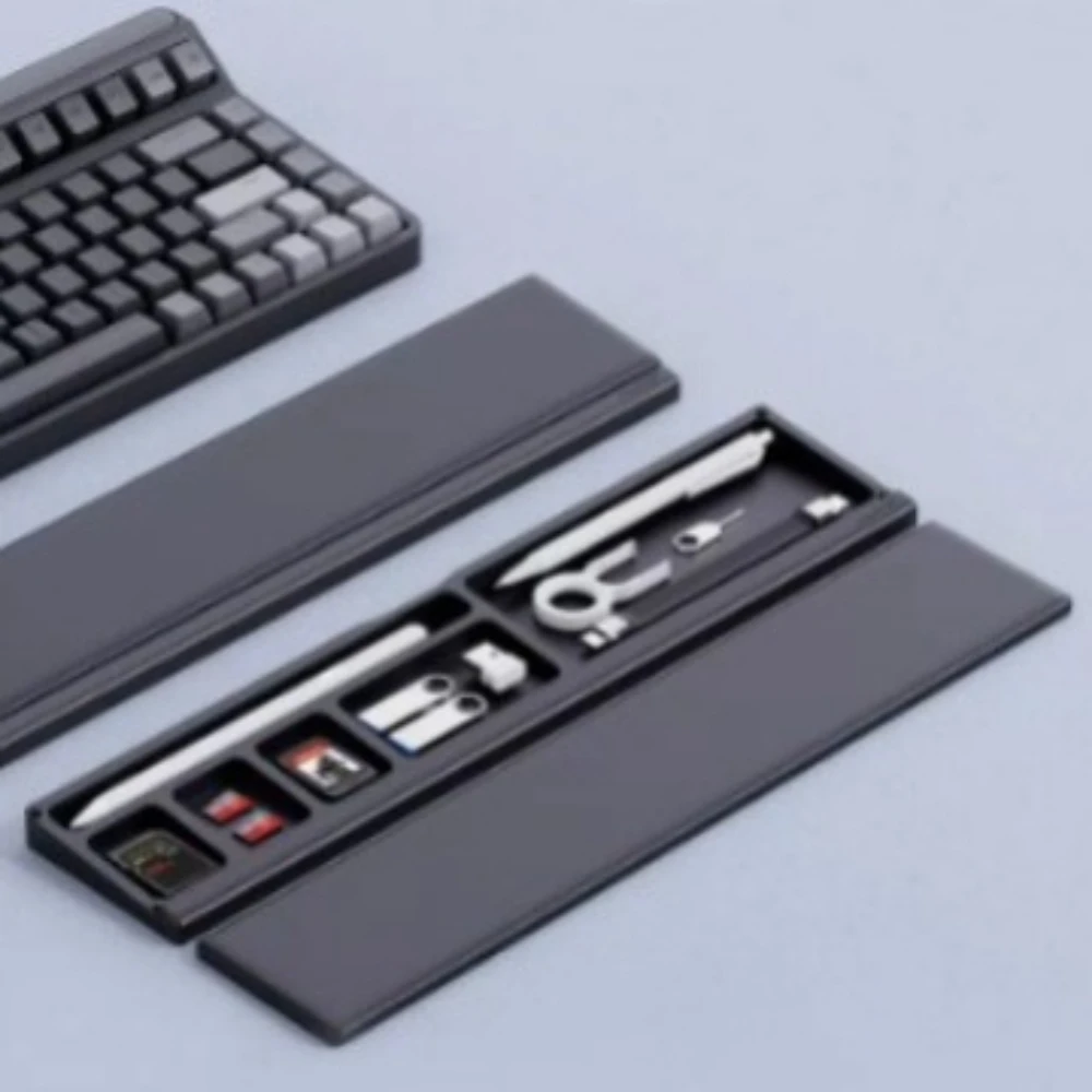 

Office Keyboard Hand Mouse Wrist Pad Desktop Partition Storagebox Abs Desktop Storage Box Home Office Storage Waterproof