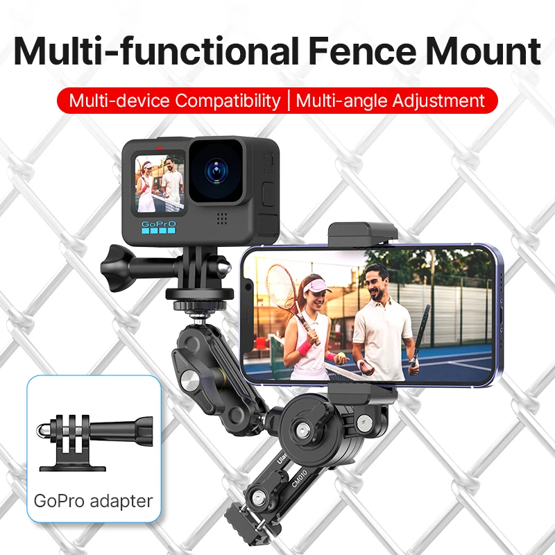 Ulanzi CM010 Universal Fence Mount for Gopro Fence Clamp Mount Holder Video Recording For Gopro Insta360 DJI Action Camera Phone