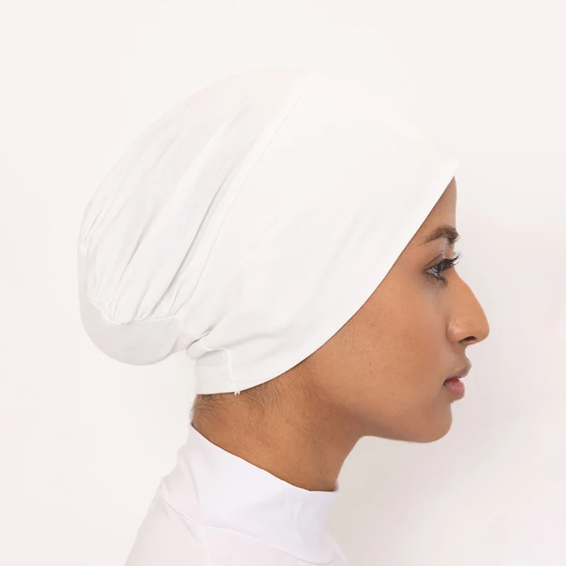 Hijab musulman en coton pour femme, bonnet élastique, sous-écharpe en jersey, bonnet fermé, chapeau monochrome, turban musulman, capuche pour femme,