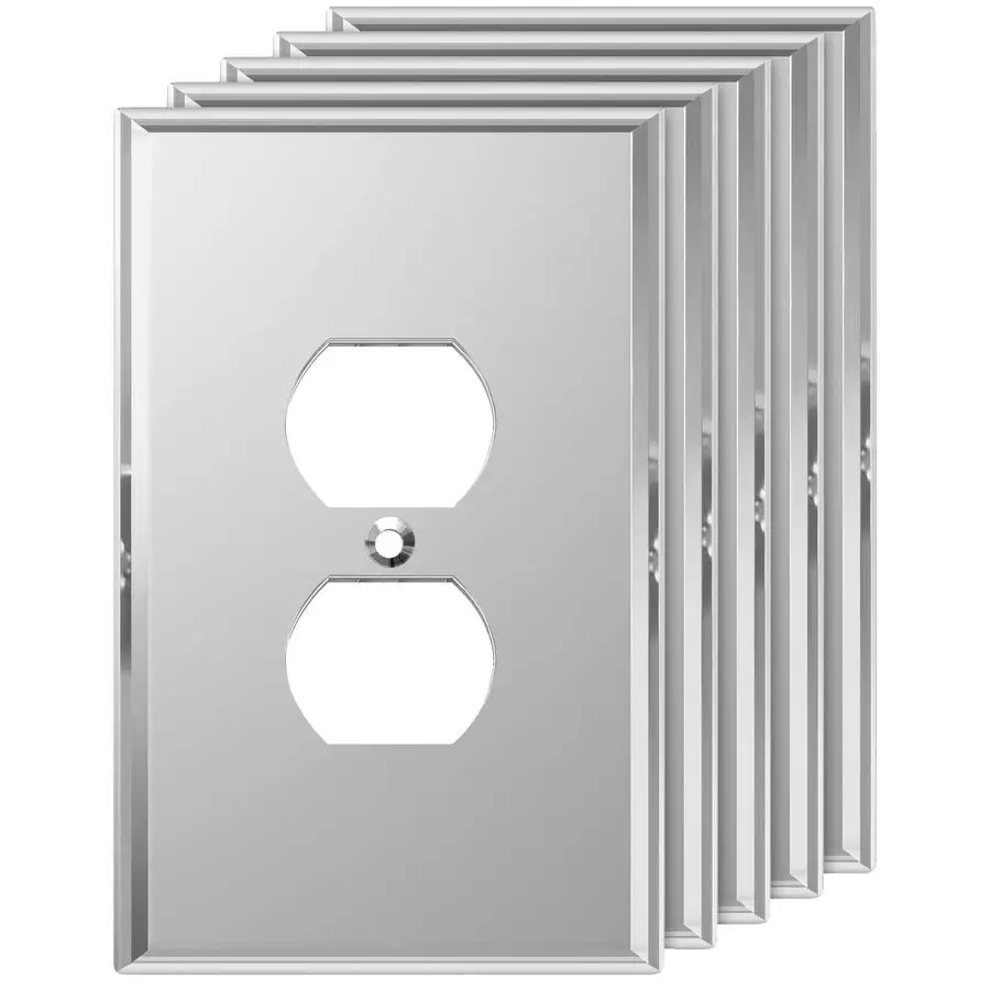 

Duplex Receptacle Wall Plate, Mirrored Outlet Cover for Duplex Outlet, Plexiglass Outlet Cover, Reflective Finish, Acrylic Glass