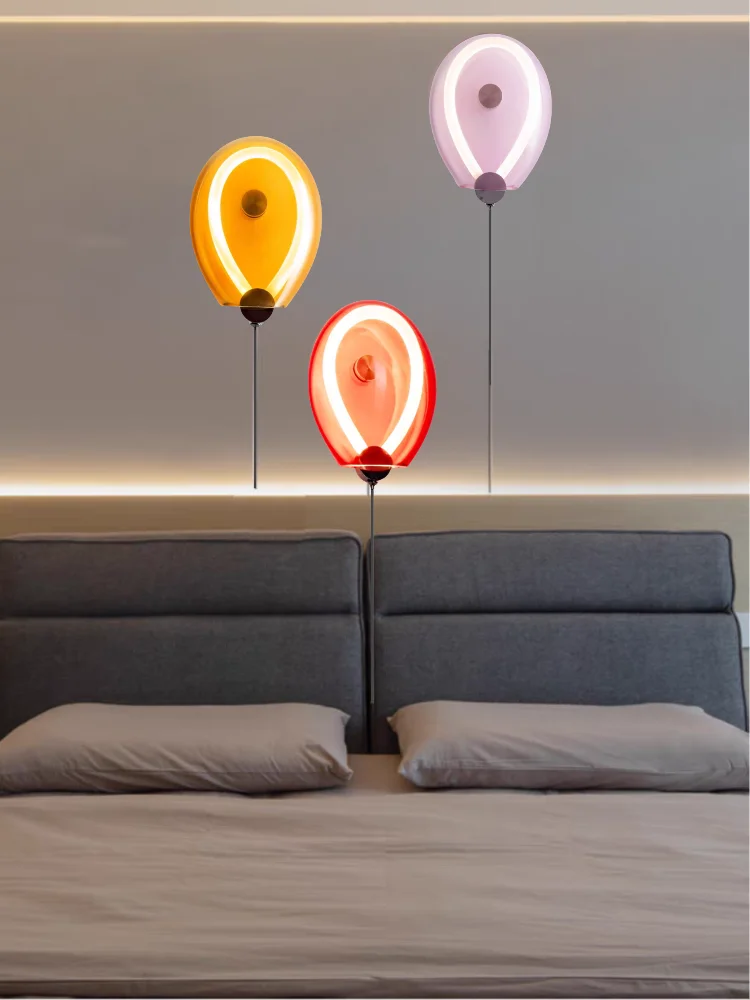 Colorful balloon shaped background wall light Bulla high-end wall light corridor light staircase light atmosphere wall light