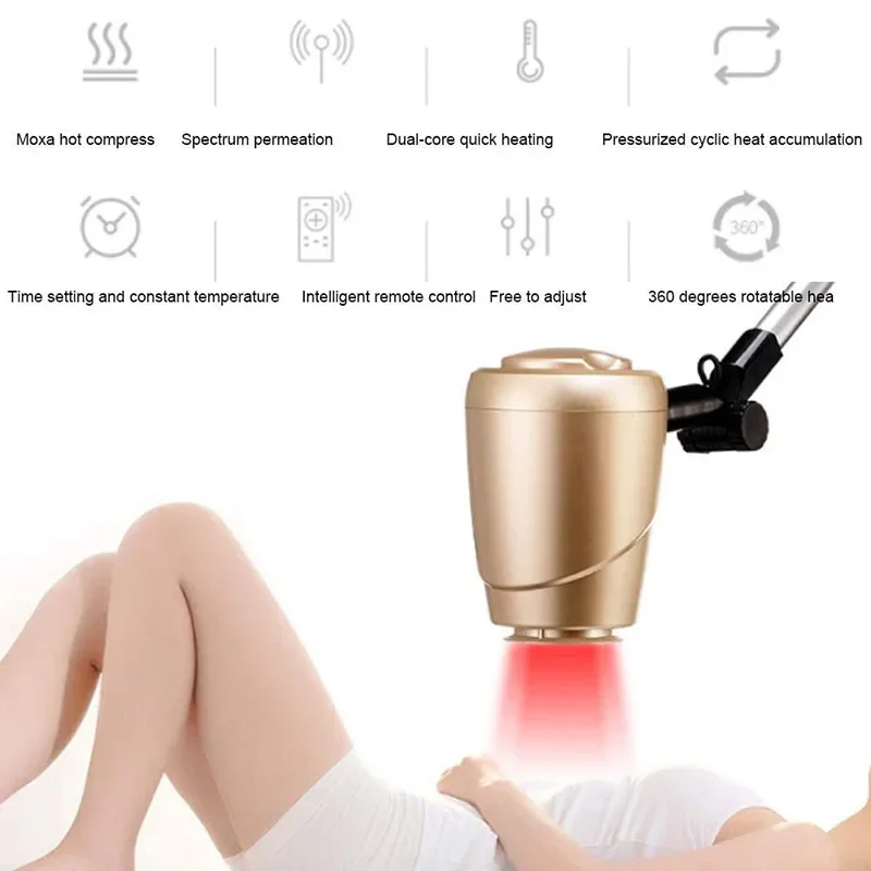 Smart Thermotherapy Floor Stand Lamp, Moxabustão, Moxa, LED vermelho, Massageador, Aliviar a dor muscular nas articulações, Anti Aging