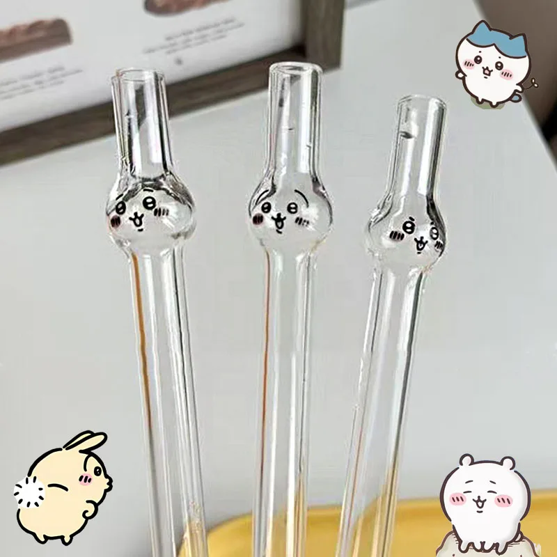 

Chiikawa Hachiware 3D Reusable Drinking Glass Straw Cartoon Cute Drinking Tube for Juice Milk Accessories Theme Party Bar Tools