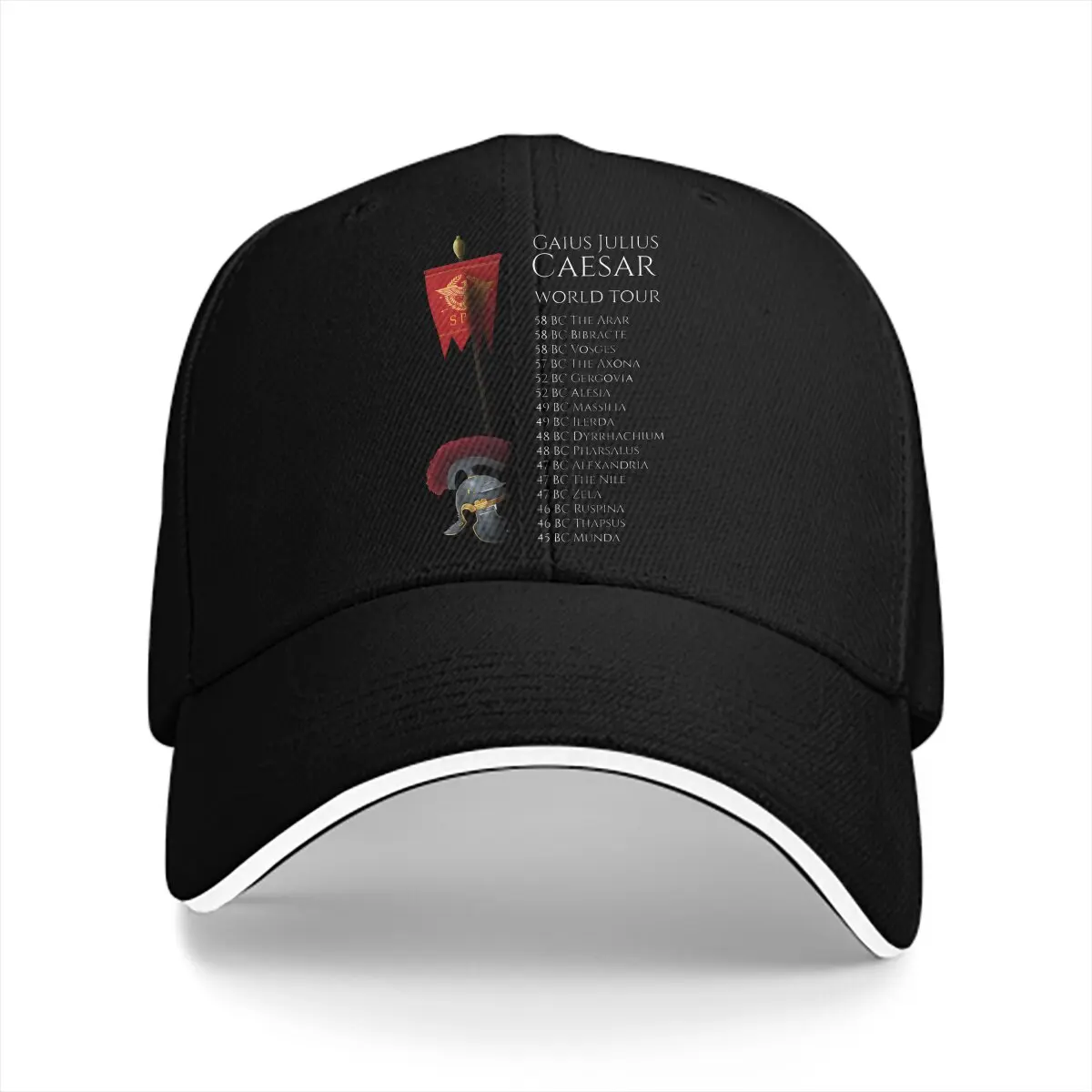 Ancient Rome Multicolor Hat Peaked Cap Gaius Julius Caesar World Tour Personalized Visor Protection Hats