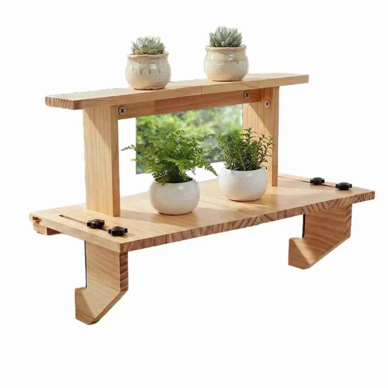 【ELECTRONIC-ACCESSORIES】Wooden For Plants Storage Rack-Multi-Function For Home Extension Rack-Minimalist Design Style Modern