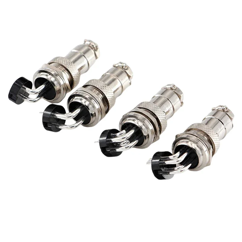 GX16 2 3 4 5 6 7 8 9 10 12 Pin Bent Pin Aviation Plug Socket 16M PCB Board Solder Connector Male Female GX16 Joint Adapter