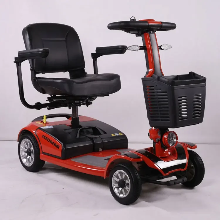 4 Wheel Mobility Scooter Power Extended Battery 250cc with Charger and Basket Included Automatic Shaft Drive Gas / Diesel ECE