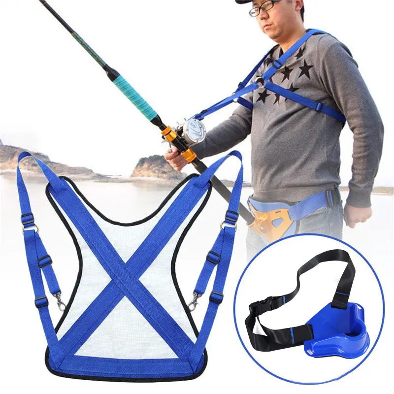 Professional Fishing Vests Stand Up Fighting Belt Shoulder Back Harness for Big Fish Sea Fishing Accessories