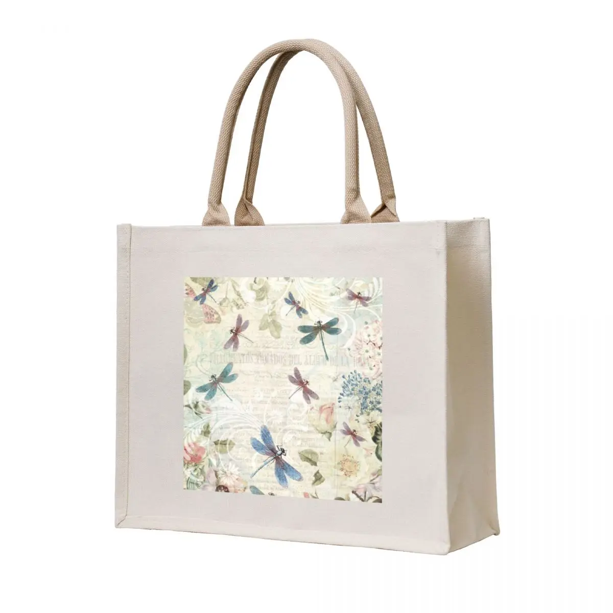 

Dragonfly and Botanicals in Blue Tote Bag tote bags aesthetic shopping cart bags shopper bags for women
