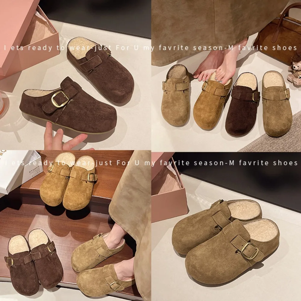 

High quality/Luxury/Thick soled inner height increasing Haken shoes/Women's outerwear with plush insulation/Retro versatile