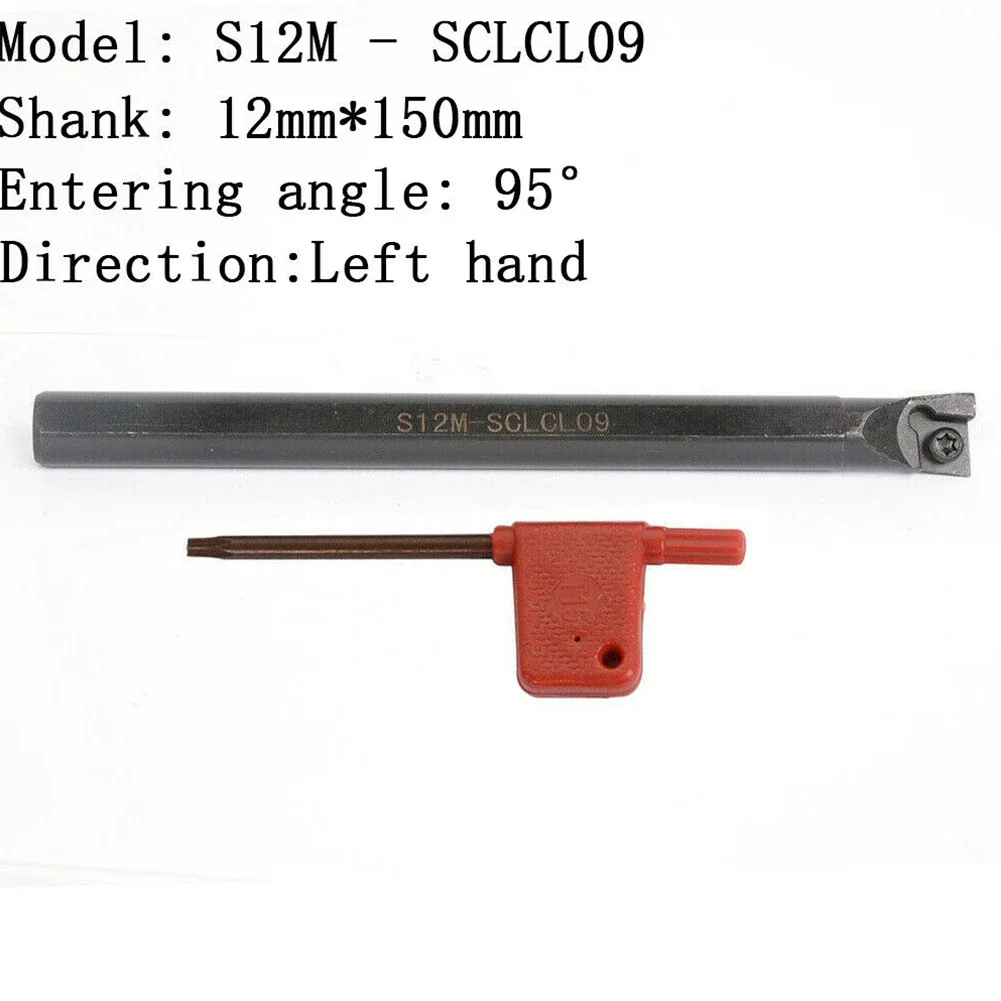 Tool Holder Turning Tool Holder INDEXABLE BORING BAR Left Hand 95 Degrees S12M-SCLCL09 With T8 Wrench Industry