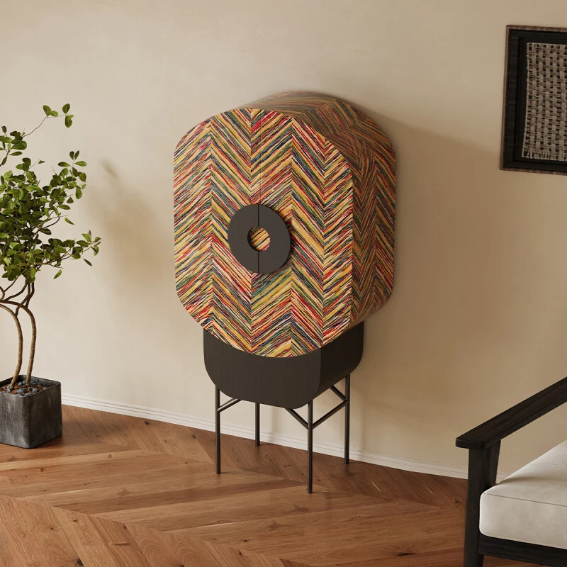

Living Room Against Wall Tall Chest of Drawers Art Display Cabinet Designer Model Entryway Cabinet