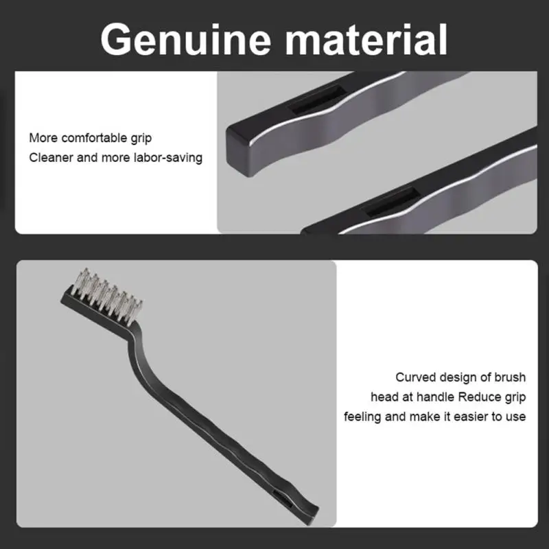 Stainless Steel Wire Brush Gas Stove Cleaning Brush Household Kitchen Stove Cleaning Gap Brush Mini Degreasing Derusting Tools