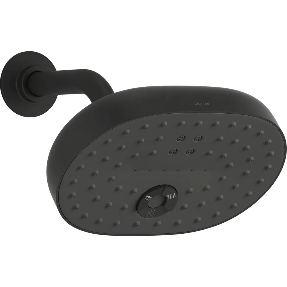 

26290-BL Three-Function SHOWERHEAD, Maximum Spray Performance with Mode Selector Buttons, Matte Black, 2.5 GPM