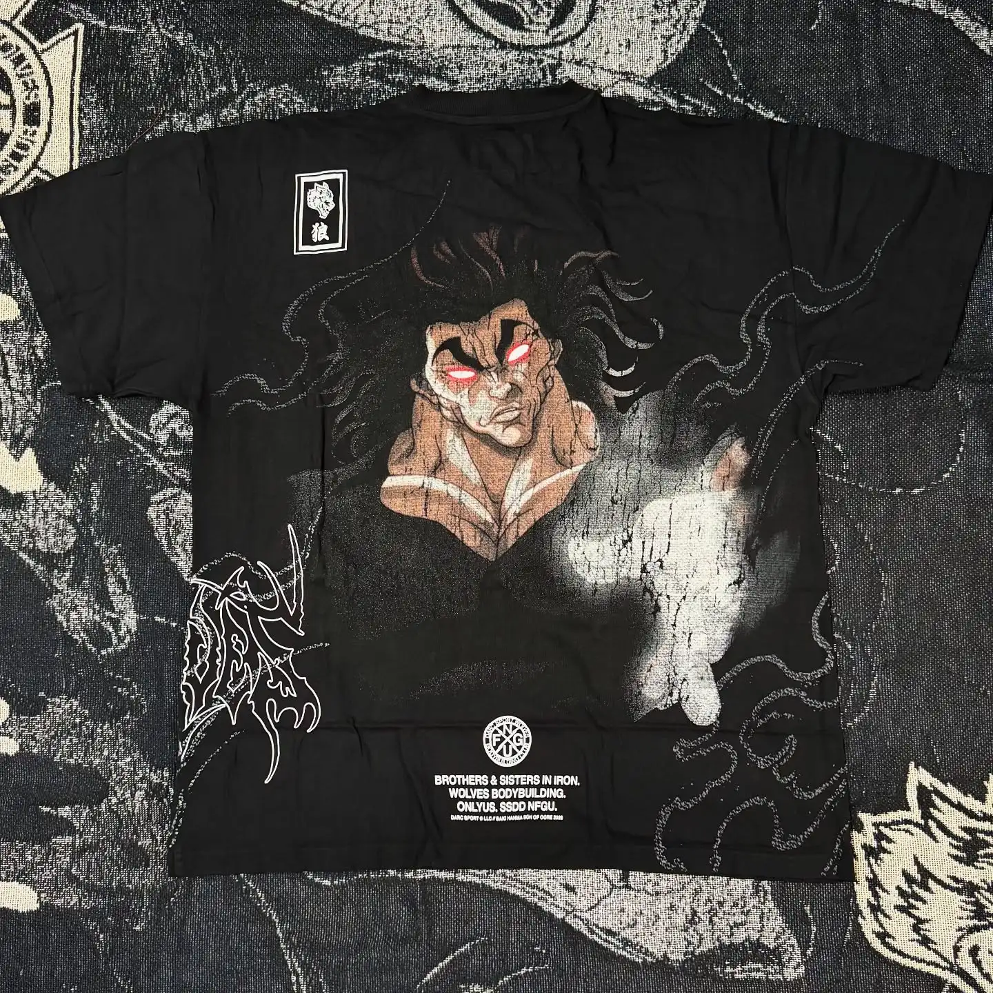 تي شيرت رجالي برسومات مميزة من Hanma Baki تي شيرت كبير الحجم 2025 جديد Sport Pro Choice Harajuku Goth ملابس الشارع الشهير Y2k #4