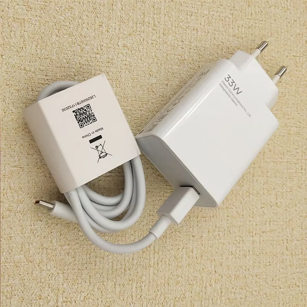 Original Xiaomi 33W Turbo Charger Fast Charge US Adapter For Mi 10T 10S Poco X5 X3 M5S F3 Redmi Note 13 12 Pad Pro EU Cargador