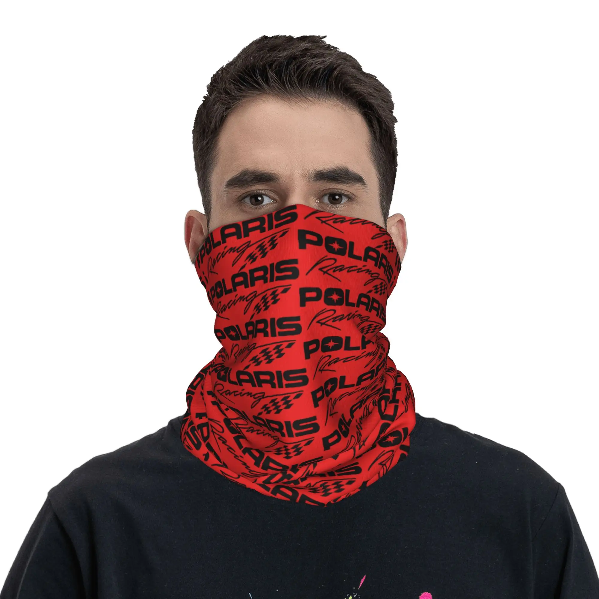 Custom P-Polaried Neck Gaiter Women Men Windproof Winter Motor Racing Sport Car Bandana Scarf for Ski