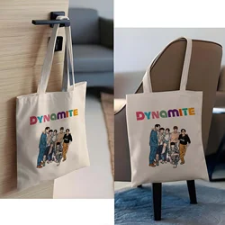 Borsa tote con stampa di lettere simpatico cartone animato, borsa a tracolla casual di grande capacità, borsa per la spesa, regalo perfetto per le mamme e migliori amiche