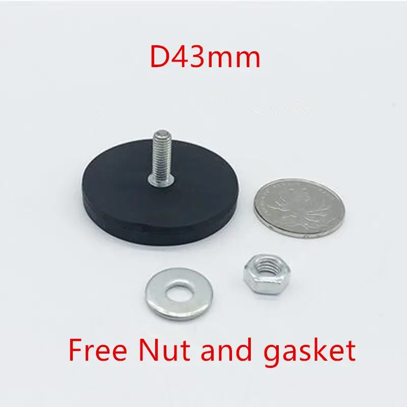 Mini Strong Magnetic Magnet Mount Round Rubber Coated Base D66 D88 M4 M8 M6 for Camera Car Roof LED Light Bar Holder Bracket