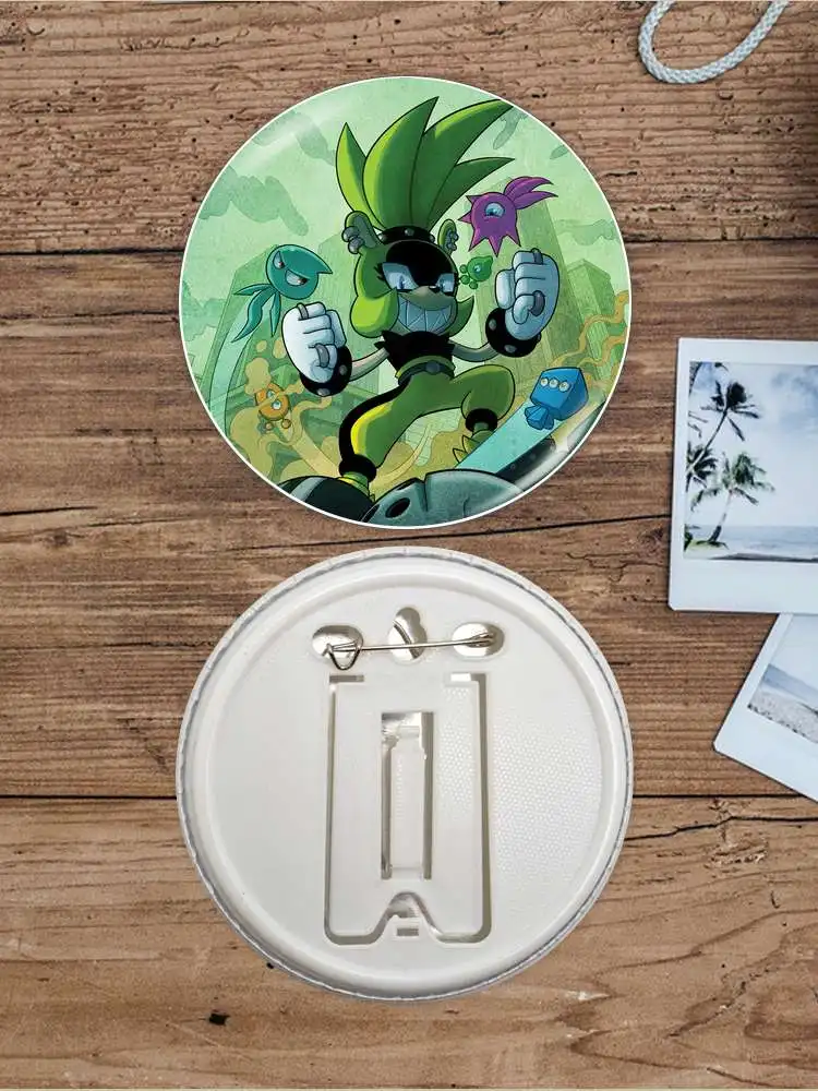 زيادة Tenrec لعبة أنيمي شخصية لينة زر شارة بروش مرساة الأجهزة الطرفية دبوس DIY بها بنفسك مجوهرات الطرفية صفيح Fandom