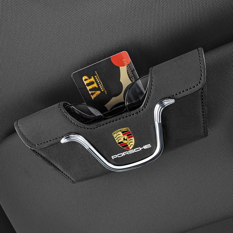 

Car Interior Sun Visor Glasses Card Clips For Porsche Cayenne Panamera Macan 911 718 Taycan Boxster Cayman 918 Pajun Accessories