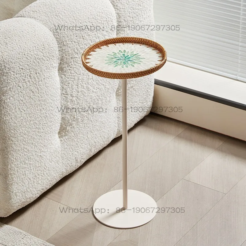 Living Room Sofa Side Few Round Small Coffee Table 30cm Very Narrow Movable