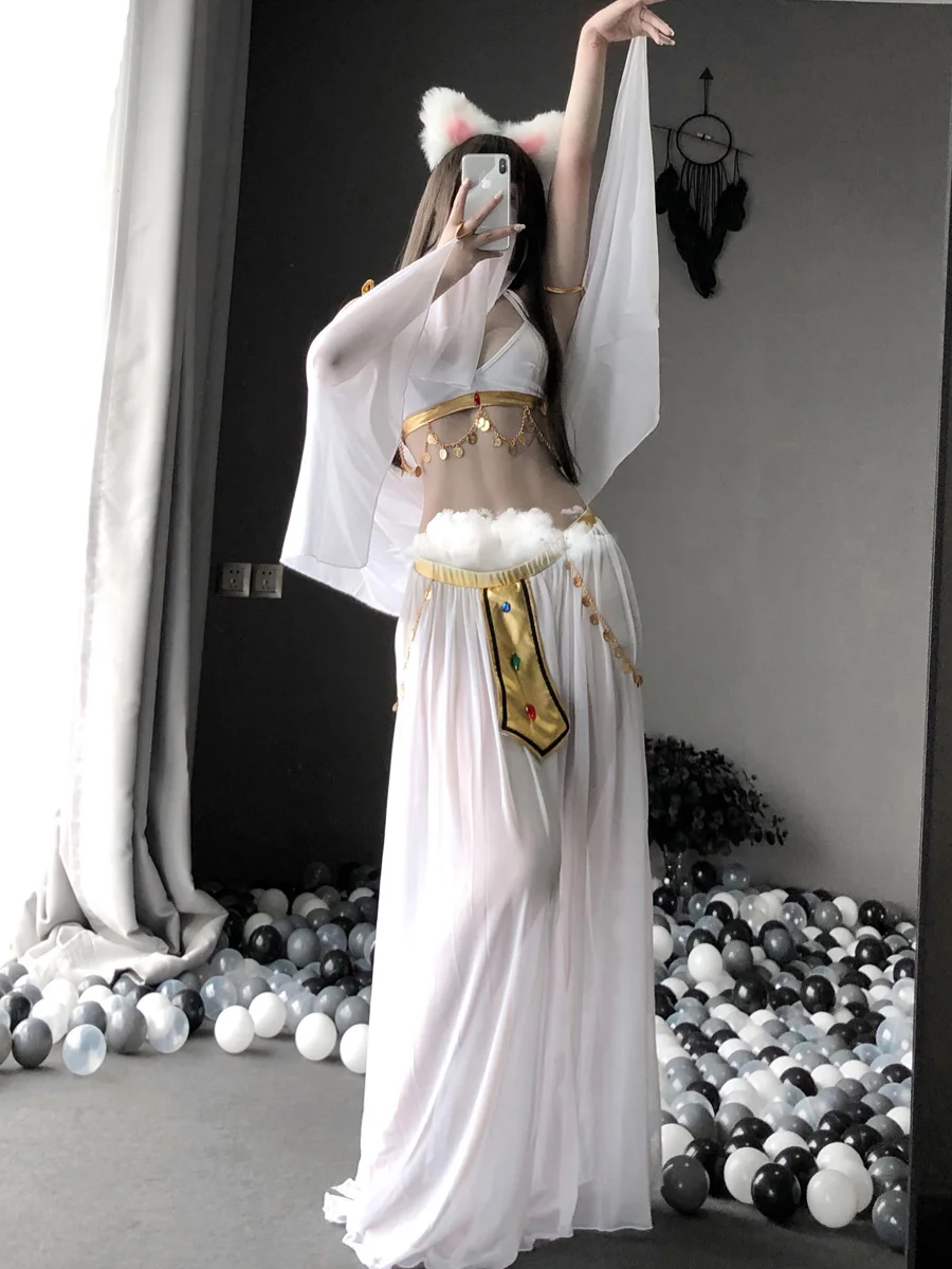 Sexy Goddess cosplay Egyptian Queen Dress Uniform Belly Dance Aladdin Indian Dance Exotic Costume