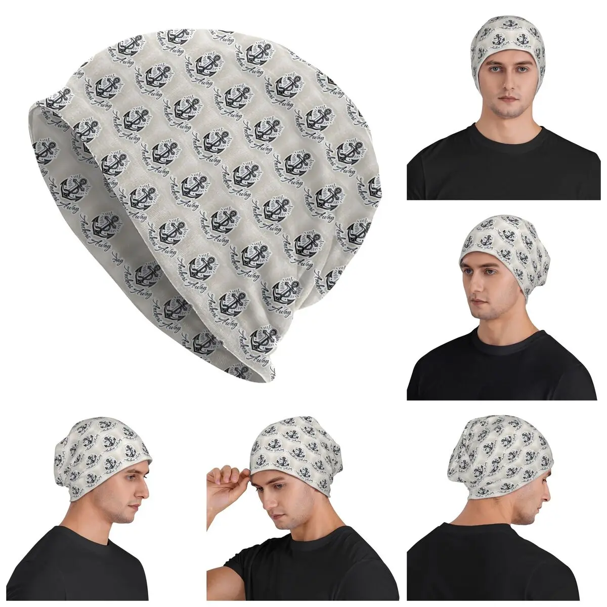 

Nautical Captain Anchor Sailor Adventure Men Women Adult Beanies Caps Knitted Bonnet Hat Warm Autumn Winter Skullies Hats