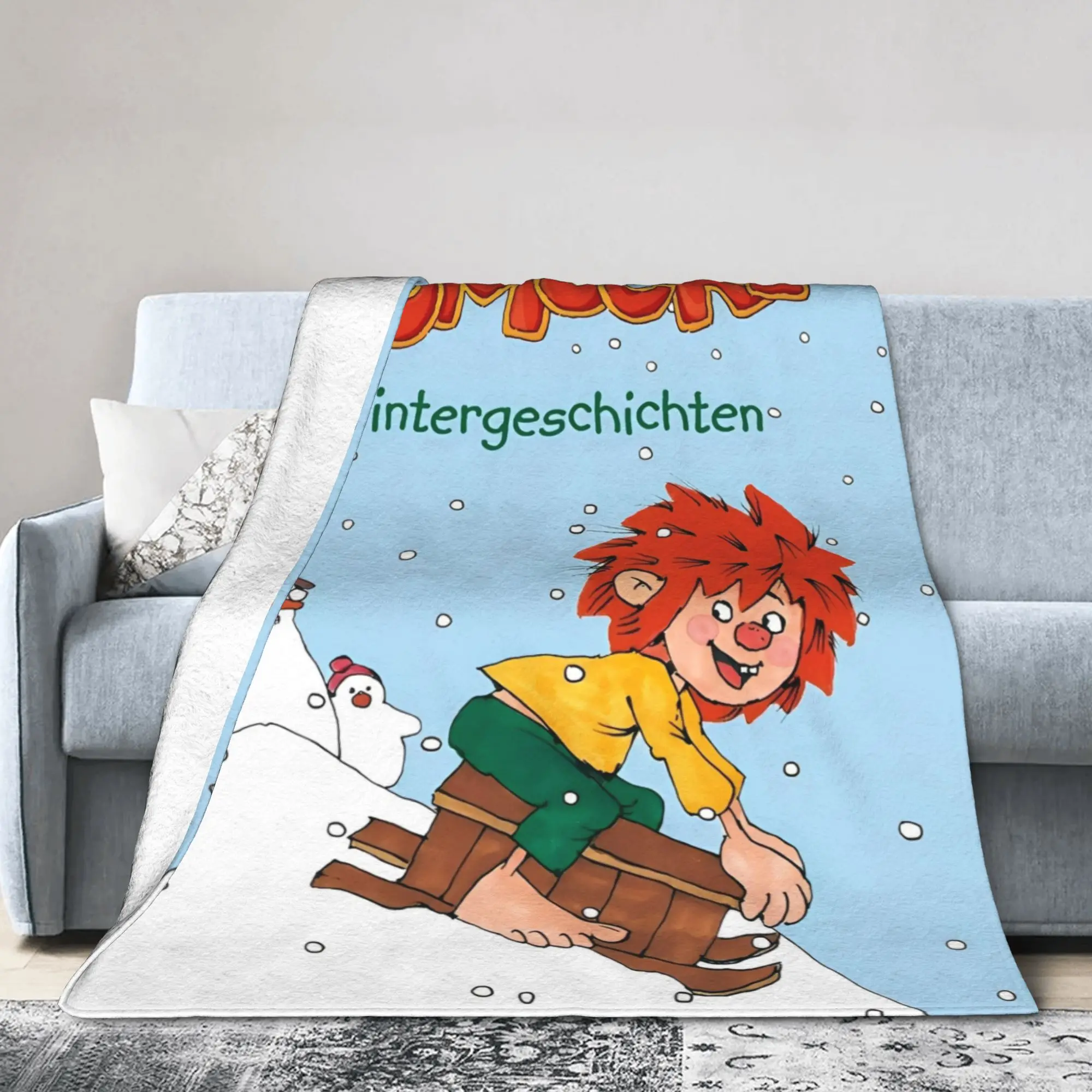 

Pumuckl Cute Elf Fairy Blankets Anime Cartoon Flannel Novelty Breathable Throw Blanket for Bedspread Autumn/Winter Travel