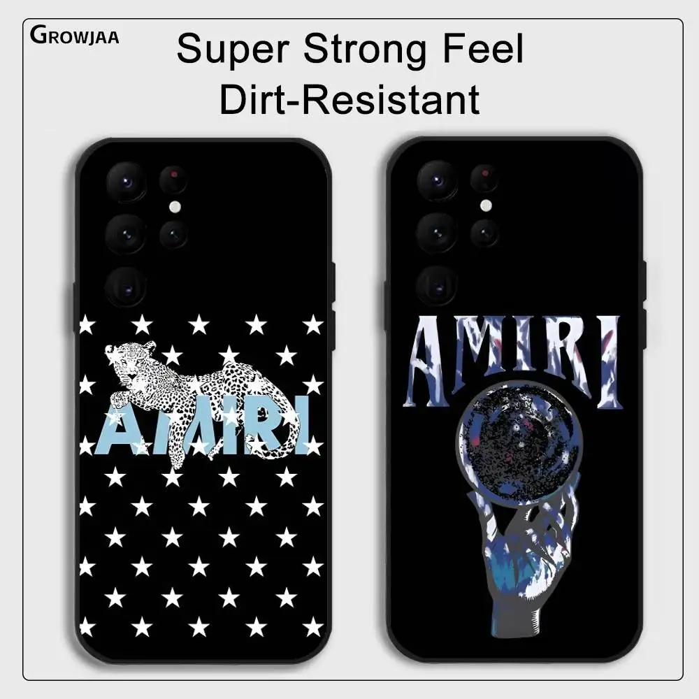 Fashion A-AMIRIS Phone Case For Samsung Galaxy S25 S24 S22 S23 Ultra S21 S20 Plus 5G Protective Silicone Funda