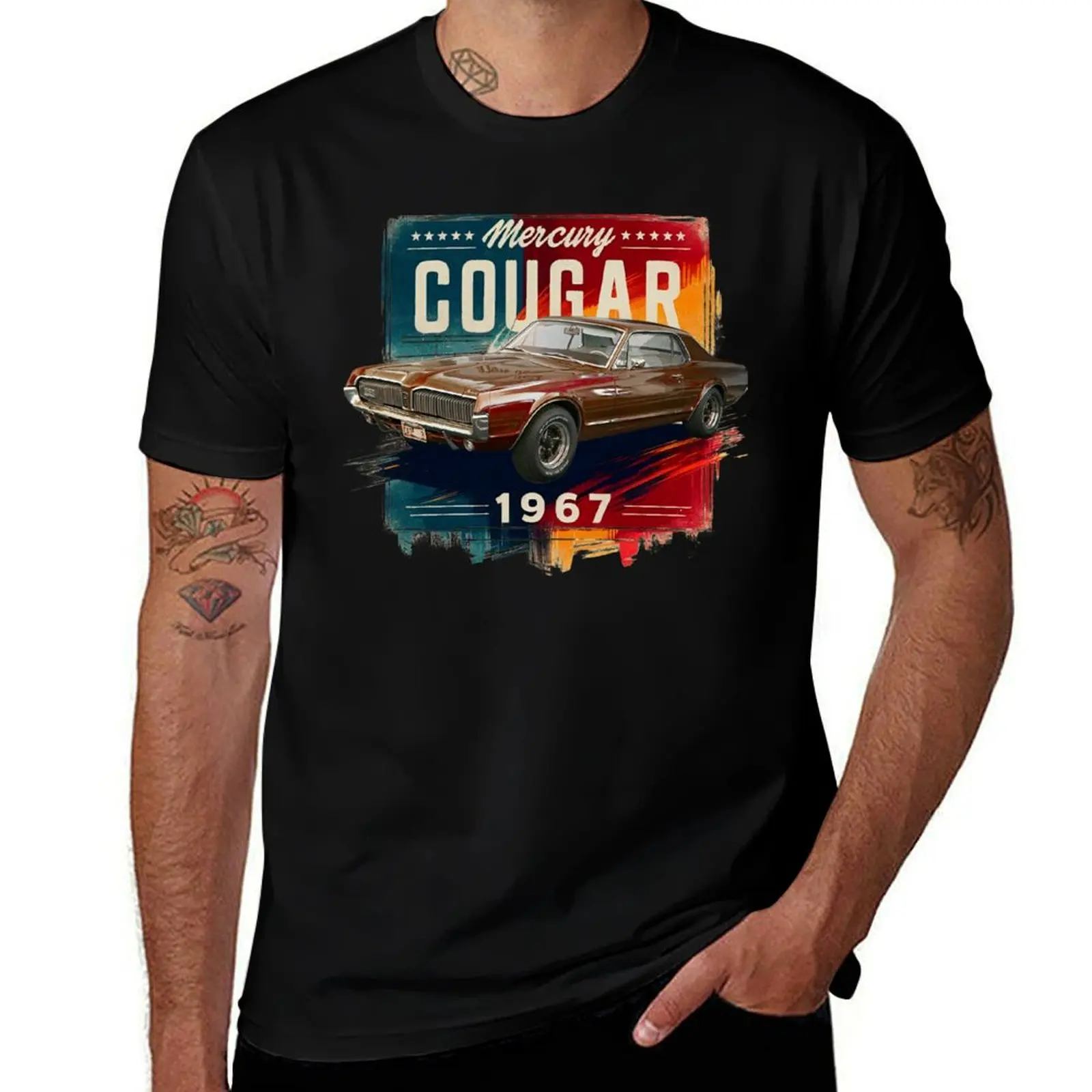 

Mercury Cougar 1967 Muscle Car Classic Vintage T-Shirt g man t shirts for men cotton t shirts high quality