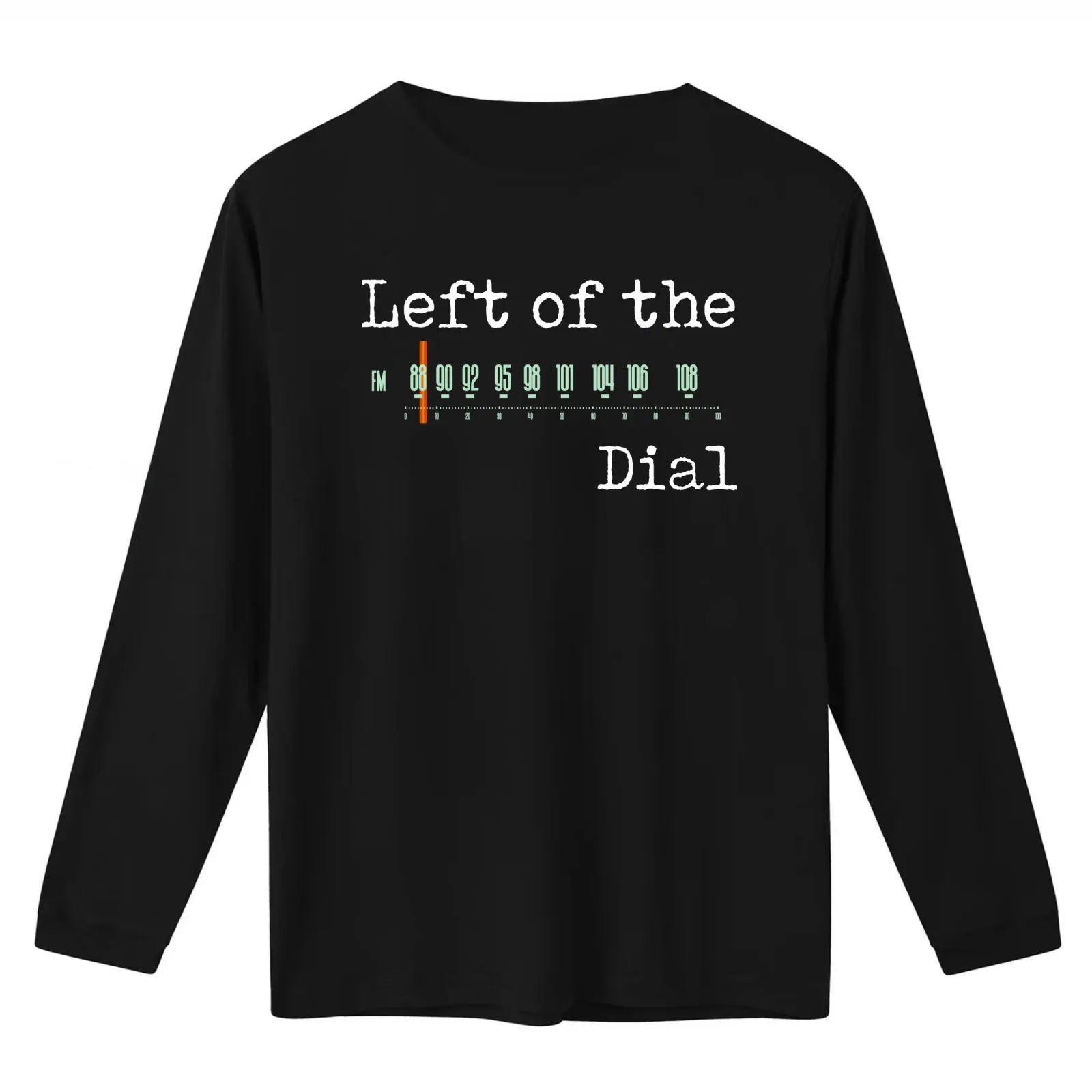 Left of the Dial T-Shirt Summer Casual Cotton Tee Oversized Streetwear Tops Vintage Graphic Print Loose Fit Short Sleeve