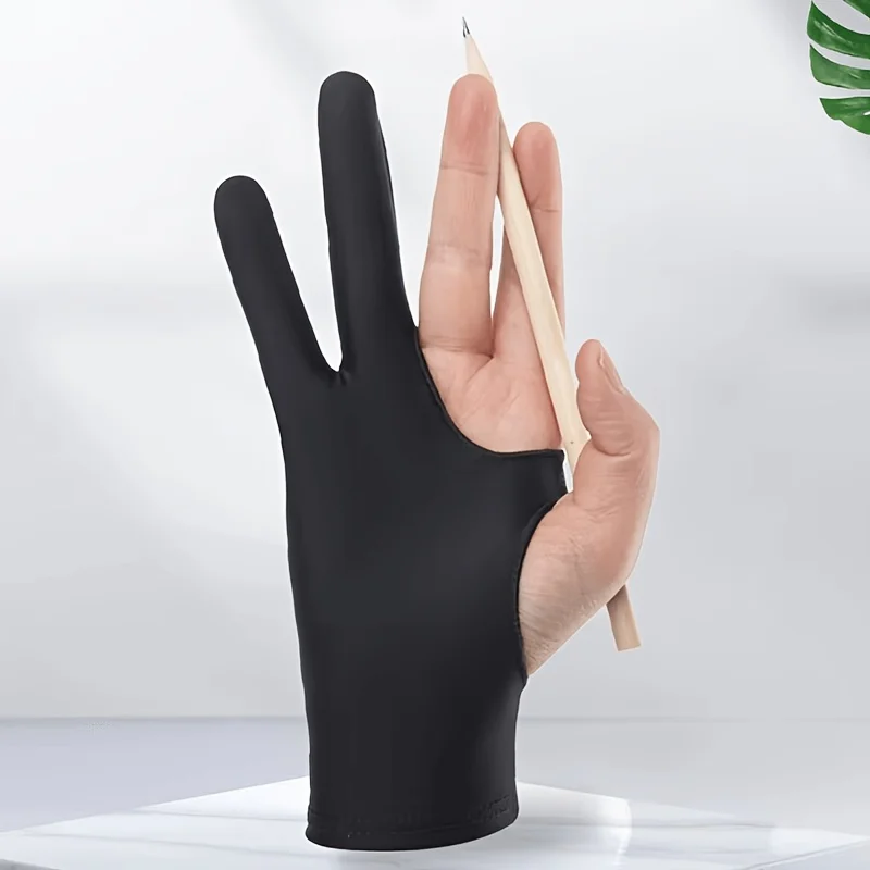 2pcs Art-Specific Anti-Dirt Gloves | Two-Fingered Anti-Misclick Drawing Gloves | Sketching Gloves to Prevent Sweat Smudges