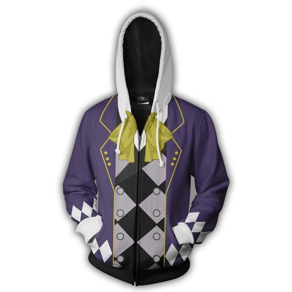 Book of Circus Joker Cosplay Costume Hoodie Anime Black Butler Kuroshitsuji 3D Printed Purple Hooded Pullover Sweatshirt Outwear