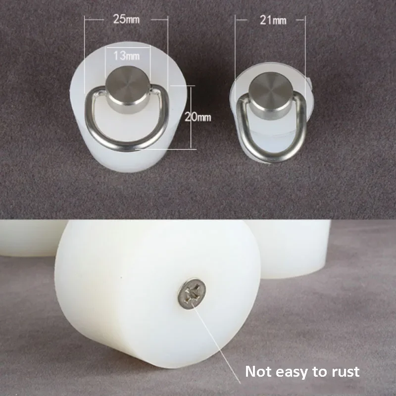 1 pz tappo in gomma conica trasparente tappi in silicone ad alta temperatura sigillatura vernice galvanica in gomma conica con manico in acciaio a forma di D