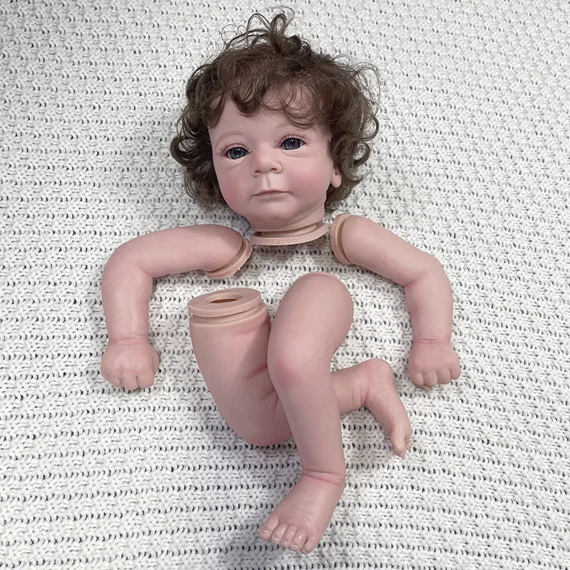 

19Inch Already Painted Reborn Doll Kit Felicia with Hand-rooted Hair Unassembled DIY Doll Parts Unfinished Doll Drop Shipping