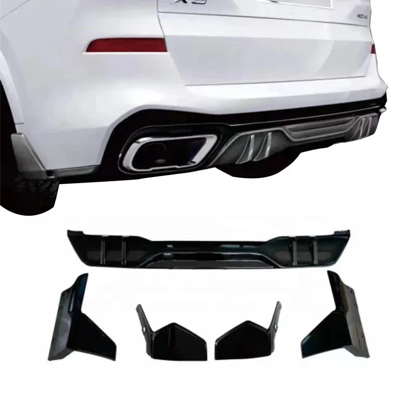 

XDSGlossy Black Water Print Carbon Look G05 MP Body Kit Include Front Corner Lips Rear Diffuser For NEW X5 G05