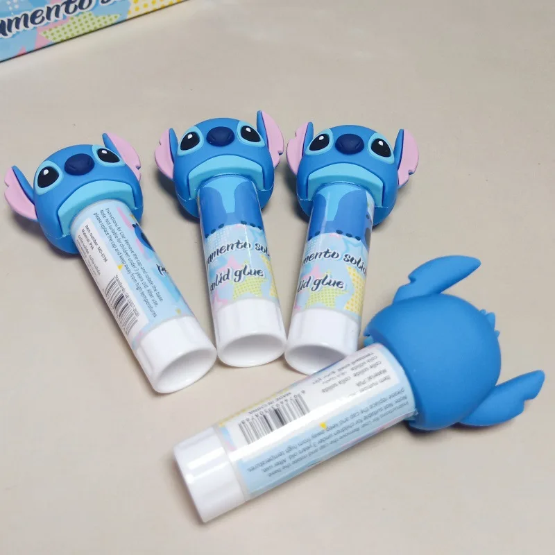 16pcs Disney Silicone Solid Glue Cartoon Cute Lilo Stitch Student Diy Handmade Rotating Solid Glue Stick Cartoon Handbook Glue