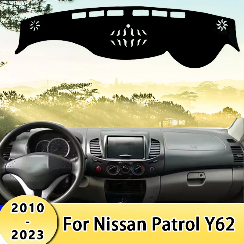 

Car Dashboard Cover Sun Shade Mats Avoid Light Pads Instrument Panel Protective Carpets For Nissan Patrol Y62 2010-2023 2011
