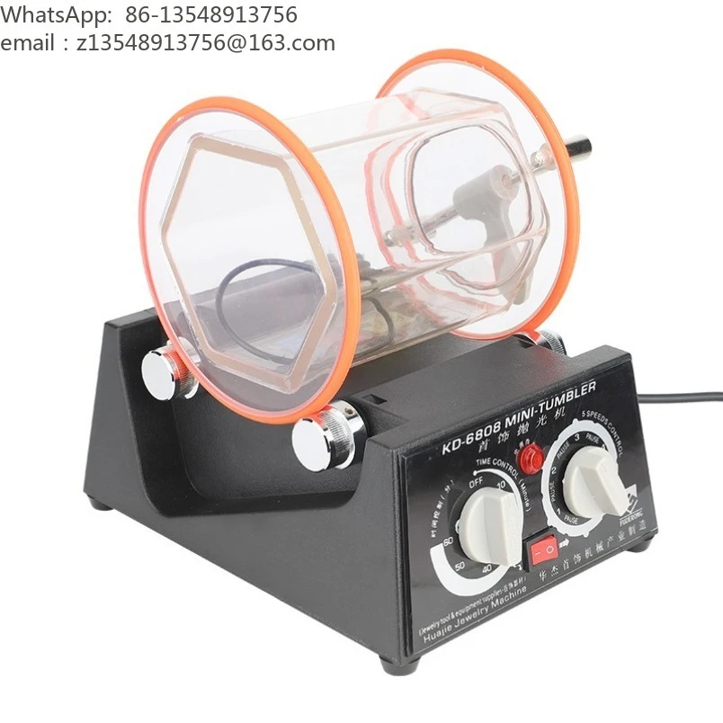 6808 Mini Rotary Tumbler Polishing Machine For Coin Rust Removal Gold Silver Copper Jewelry Antique Coin Wenwan Polishing