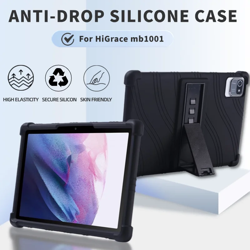 For  2024 HiGrace MB1001 10.1 Inches Case Tablet Shockproof Cover 2024 New Tablet Kids Soft Silicon Stand Protective Shell