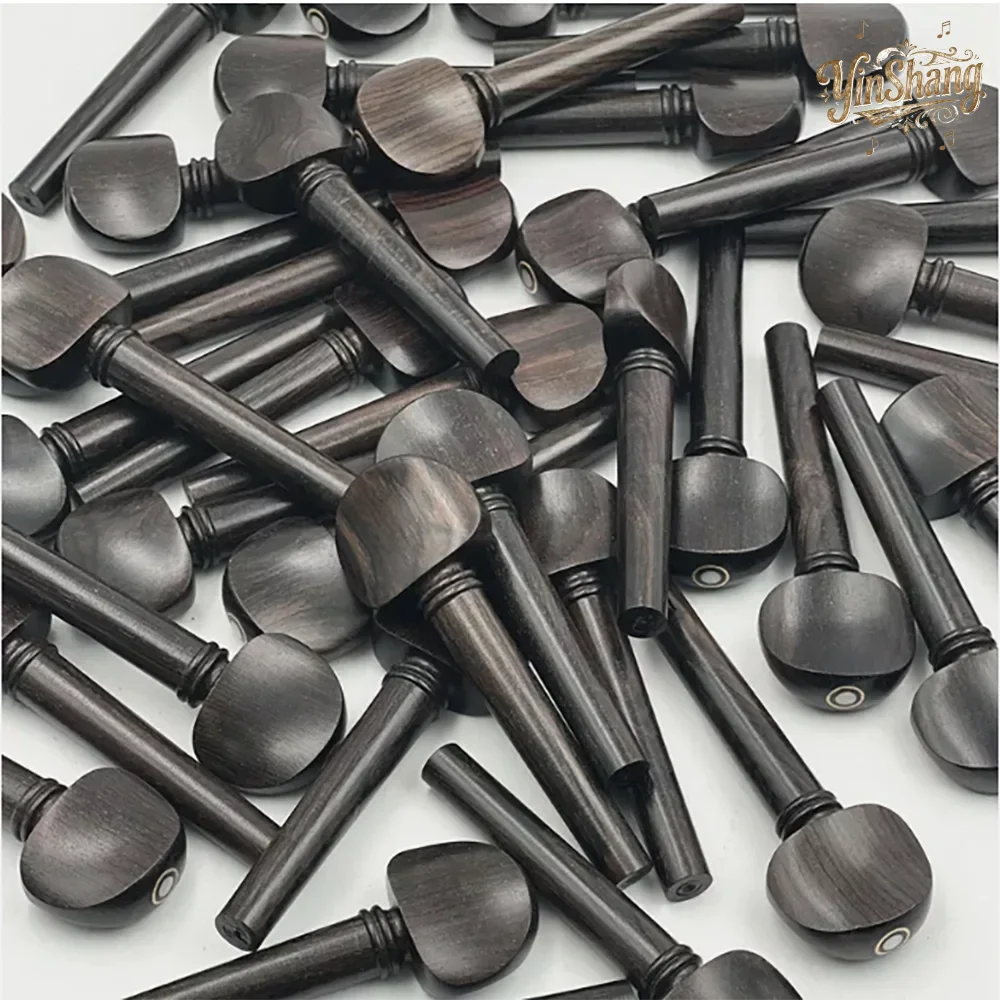 

10 Pcs High-Quality Unstained Ebony Viola Tuning Pegs Essential Parts And Accessories for Instrument Maintenance And Playability