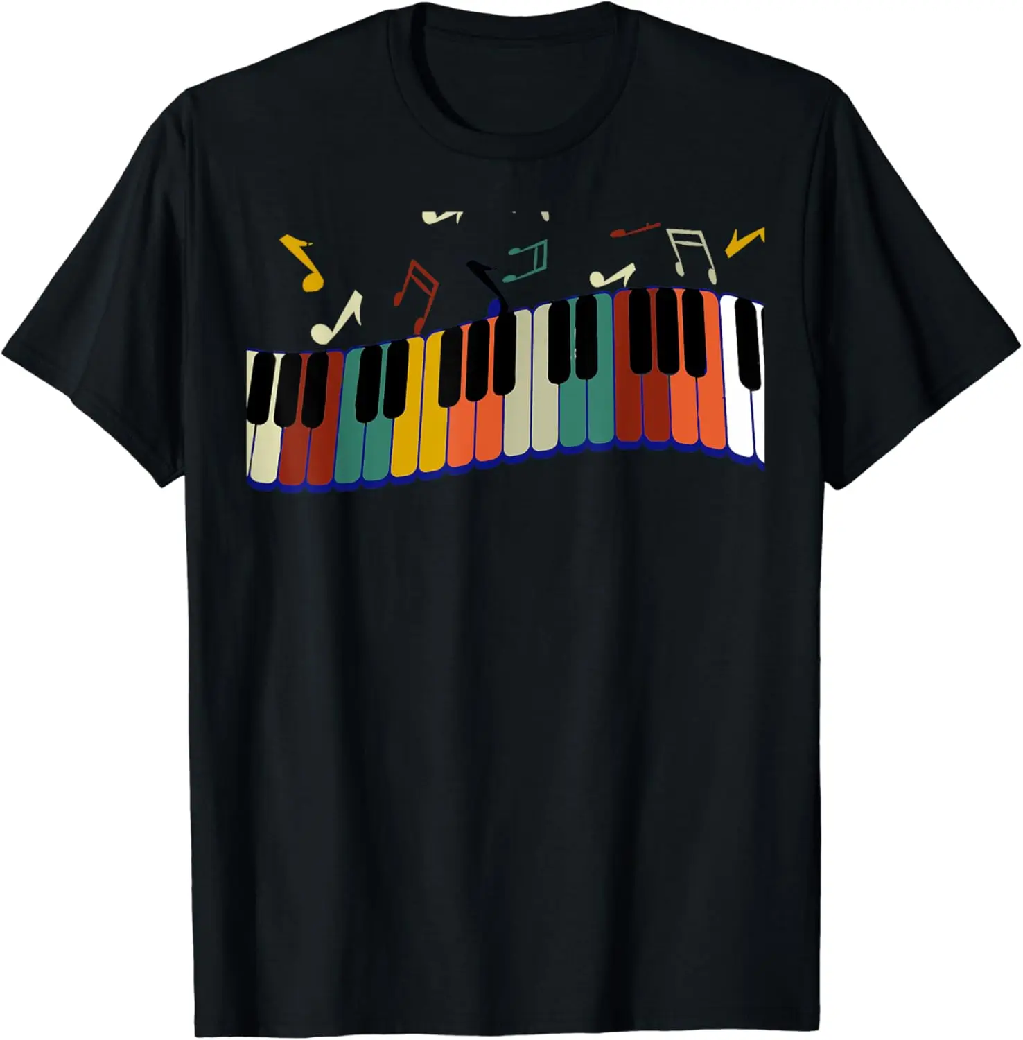 Piano Keyboard For Piano Player Keyboardist T-Shirt Men Women Clothes Oversized Cotton Tees