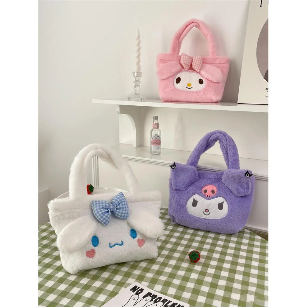 

Sanrio Series Plush Cartoon Bag Crossbody Bag Shoulder Bag Small Change Bag Hello Kitty Birthday Present Melody Children's Gift