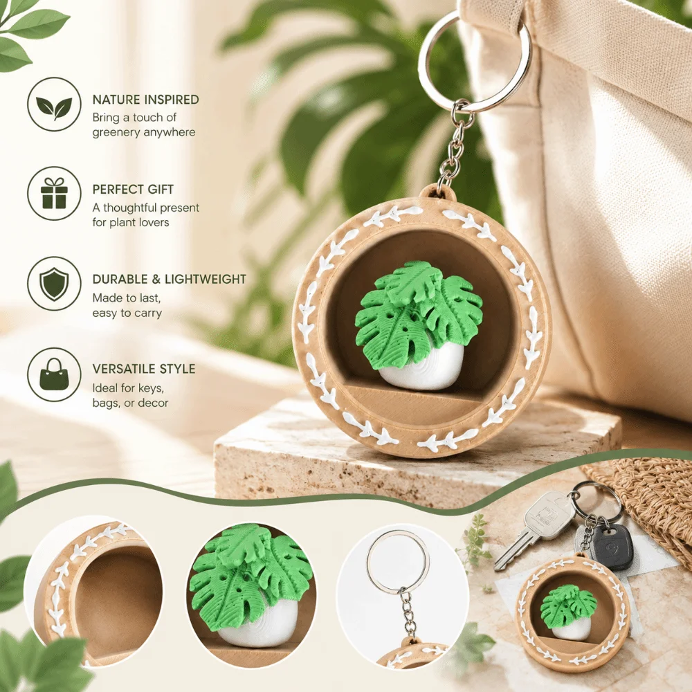 Multifunctional Mini Cartoon Creature Delicate Surface Texture Lovely Rounded Outlines Detachable Keychain Compact Size