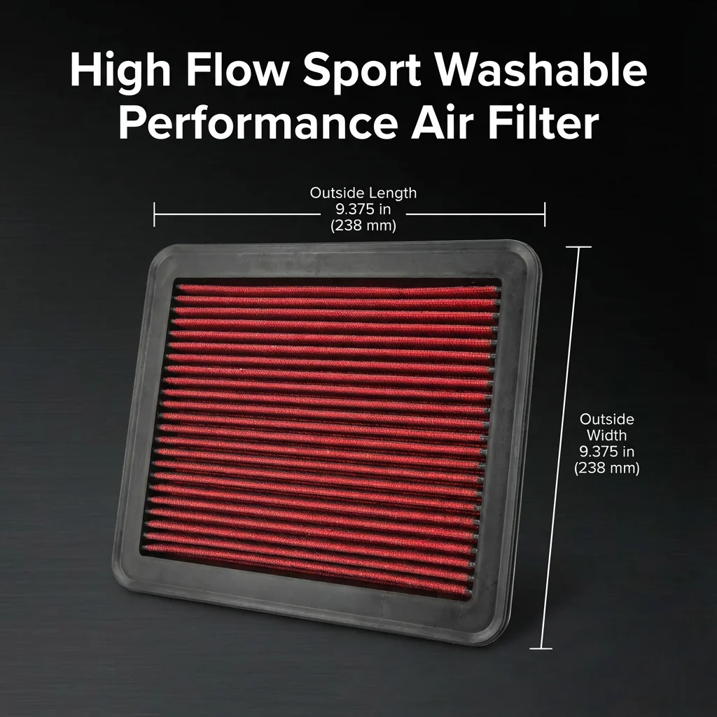 For Mitsubishi L200 Triton Strada Pajero Sport Challenger 2.4 2.5 3.2 3.5 2005-2017 High Flow Washable Performance Air Filter