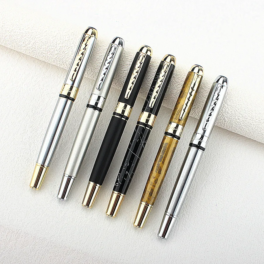 

Jinhao 250, классический стиль, металлическая перьевая ручка с золотым зажимом, роскошная деловая подарочная ручка 0,5 мм, чернильные ручки для письма